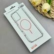 قاب گوشی iPhone 16 Pro Max آیفون اورجینال طلقی شیشه ای شفاف ایربگ دار کپسولی مگ سیف دار Magnetic صورتی کد 155188