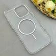 قاب گوشی iPhone 16 Pro Max آیفون اورجینال طلقی شیشه ای شفاف ایربگ دار کپسولی مگ سیف دار Magnetic صورتی کد 155188
