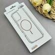 قاب گوشی iPhone 16 Pro Max آیفون اورجینال طلقی شیشه ای شفاف ایربگ دار کپسولی مگ سیف دار Magnetic قهوه ای کد 155191
