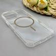 قاب گوشی iPhone 16 Pro Max آیفون اورجینال طلقی شیشه ای شفاف ایربگ دار کپسولی مگ سیف دار Magnetic قهوه ای کد 155191