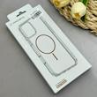 قاب گوشی iPhone 16 Pro آیفون اورجینال طلقی شیشه ای شفاف ایربگ دار کپسولی مگ سیف دار Magnetic قهوه ای کد 155192