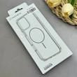 قاب گوشی iPhone 16 Pro آیفون اورجینال طلقی شیشه ای شفاف ایربگ دار کپسولی مگ سیف دار Magnetic طوسی کد 155193