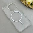 قاب گوشی iPhone 16 Pro آیفون اورجینال طلقی شیشه ای شفاف ایربگ دار کپسولی مگ سیف دار Magnetic مشکی کد 155195