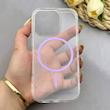 قاب گوشی iPhone 16 Pro آیفون اورجینال طلقی شیشه ای شفاف ایربگ دار کپسولی مگ سیف دار Magnetic یاسی کد 155197