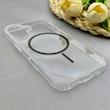 قاب گوشی iPhone 16 آیفون اورجینال طلقی شیشه ای شفاف ایربگ دار کپسولی مگ سیف دار Magnetic مشکی کد 155200