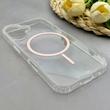 قاب گوشی iPhone 16 آیفون اورجینال طلقی شیشه ای شفاف ایربگ دار کپسولی مگ سیف دار Magnetic صورتی کد 155201