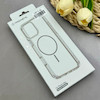 قاب گوشی iPhone 16 آیفون اورجینال طلقی شیشه ای شفاف ایربگ دار کپسولی مگ سیف دار Magnetic طوسی کد 155202