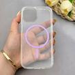 قاب گوشی iPhone 15 آیفون اورجینال طلقی شیشه ای شفاف ایربگ دار کپسولی مگ سیف دار Magnetic یاسی کد 155206