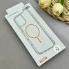 قاب گوشی iPhone 15 آیفون اورجینال طلقی شیشه ای شفاف ایربگ دار کپسولی مگ سیف دار Magnetic نارنجی کد 155208