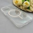 قاب گوشی iPhone 15 آیفون اورجینال طلقی شیشه ای شفاف ایربگ دار کپسولی مگ سیف دار Magnetic صورتی کد 155210