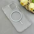 قاب گوشی iPhone 15 آیفون اورجینال طلقی شیشه ای شفاف ایربگ دار کپسولی مگ سیف دار Magnetic مشکی کد 155212
