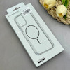 قاب گوشی iPhone 17 آیفون اورجینال طلقی شیشه ای شفاف ایربگ دار کپسولی مگ سیف دار Magnetic مشکی کد 155213