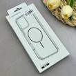 قاب گوشی iPhone 17 آیفون اورجینال طلقی شیشه ای شفاف ایربگ دار کپسولی مگ سیف دار Magnetic مشکی کد 155213