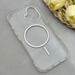 قاب گوشی iPhone 17 آیفون اورجینال طلقی شیشه ای شفاف ایربگ دار کپسولی مگ سیف دار Magnetic نارنجی کد 155214