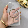 قاب گوشی iPhone 17 آیفون اورجینال طلقی شیشه ای شفاف ایربگ دار کپسولی مگ سیف دار Magnetic قهوه ای کد 155215