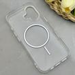 قاب گوشی iPhone 17 آیفون اورجینال طلقی شیشه ای شفاف ایربگ دار کپسولی مگ سیف دار Magnetic قهوه ای کد 155215