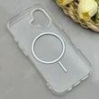 قاب گوشی iPhone 17 آیفون اورجینال طلقی شیشه ای شفاف ایربگ دار کپسولی مگ سیف دار Magnetic طوسی کد 155218