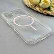 قاب گوشی iPhone 17 آیفون اورجینال طلقی شیشه ای شفاف ایربگ دار کپسولی مگ سیف دار Magnetic صورتی کد 155219