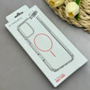 قاب گوشی iPhone 17 آیفون اورجینال طلقی شیشه ای شفاف ایربگ دار کپسولی مگ سیف دار Magnetic صورتی کد 155219