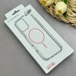 قاب گوشی iPhone 17 آیفون اورجینال طلقی شیشه ای شفاف ایربگ دار کپسولی مگ سیف دار Magnetic صورتی کد 155219