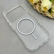 قاب گوشی iPhone 17 Pro آیفون اورجینال طلقی شیشه ای شفاف ایربگ دار کپسولی مگ سیف دار Magnetic مشکی کد 155225