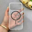 قاب گوشی iPhone 17 Pro Max آیفون اورجینال طلقی شیشه ای شفاف ایربگ دار کپسولی مگ سیف دار Magnetic مشکی کد 155228