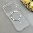 قاب گوشی iPhone 17 Pro Max آیفون اورجینال طلقی شیشه ای شفاف ایربگ دار کپسولی مگ سیف دار Magnetic طوسی کد 155229