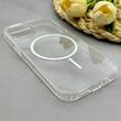 قاب گوشی iPhone 13 - iPhone 14 آیفون اورجینال طلقی شیشه ای شفاف ایربگ دار کپسولی مگ سیف دار Magnetic سفید کد 155235