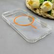 قاب گوشی iPhone 13 - iPhone 14 آیفون اورجینال طلقی شیشه ای شفاف ایربگ دار کپسولی مگ سیف دار Magnetic نارنجی کد 155238