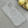 قاب گوشی iPhone 13 - iPhone 14 آیفون اورجینال طلقی شیشه ای شفاف ایربگ دار کپسولی مگ سیف دار Magnetic نارنجی کد 155238