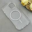 قاب گوشی iPhone 13 - iPhone 14 آیفون اورجینال طلقی شیشه ای شفاف ایربگ دار کپسولی مگ سیف دار Magnetic نارنجی کد 155238