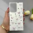 قاب گوشی Galaxy S22 Ultra سامسونگ فانتزی سخت Hard لیزری براش IMD طرح پاپیون و پروانه کد 155719