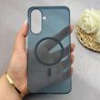 قاب گوشی Galaxy A17 سامسونگ فول طلقی مگ سیف دار شفاف کریستالی اورجینال AVA شیشه ای سرمه ای کد 156386