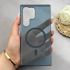 قاب گوشی Galaxy S24 Ultra سامسونگ فول طلقی مگ سیف دار شفاف کریستالی اورجینال AVA شیشه ای سرمه ای کد 156428
