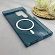 قاب گوشی Galaxy S24 Ultra سامسونگ فول طلقی مگ سیف دار شفاف کریستالی اورجینال AVA شیشه ای سرمه ای کد 156428