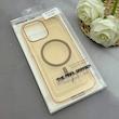 قاب گوشیiPhone 15 Pro Max آیفون فول طلقی مگ سیف دار شفاف کریستالی اورجینال AVA شیشه ای نسکافه ای کد 156438