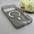 قاب گوشی iPhone 17 Pro Max آیفون فول طلقی مگ سیف دار شفاف کریستالی اورجینال AVA شیشه ای مشکی کد 156445
