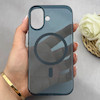 قاب گوشی iPhone 17 آیفون فول طلقی مگ سیف دار شفاف کریستالی اورجینال AVA شیشه ای سرمه ای کد 156452