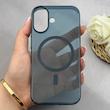 قاب گوشی iPhone 17 آیفون فول طلقی مگ سیف دار شفاف کریستالی اورجینال AVA شیشه ای سرمه ای کد 156452