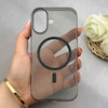 قاب گوشی iPhone 17 آیفون فول طلقی مگ سیف دار شفاف کریستالی اورجینال AVA شیشه ای مشکی کد 156454