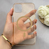 قاب گوشی iPhone 11 آیفون فول طلقی مگ سیف دار شفاف کریستالی اورجینال AVA شیشه ای نسکافه ای کد 156457