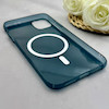 قاب گوشی iPhone 11 آیفون فول طلقی مگ سیف دار شفاف کریستالی اورجینال AVA شیشه ای سرمه ای کد 156458