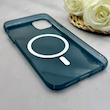 قاب گوشی iPhone 11 آیفون فول طلقی مگ سیف دار شفاف کریستالی اورجینال AVA شیشه ای سرمه ای کد 156458