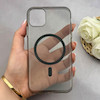 قاب گوشی iPhone 11 آیفون فول طلقی مگ سیف دار شفاف کریستالی اورجینال AVA شیشه ای مشکی کد 156460