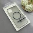 قاب گوشی iPhone 11 آیفون فول طلقی مگ سیف دار شفاف کریستالی اورجینال AVA شیشه ای مشکی کد 156460