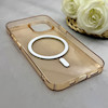 قاب گوشی iPhone 13 - iPhone 14 آیفون فول طلقی مگ سیف دار شفاف کریستالی اورجینال AVA شیشه ای نسکافه ای کد 156463