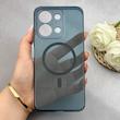 قاب گوشی Redmi 15C - Poco C85 شیائومی فول طلقی مگ سیف دار شفاف کریستالی اورجینال AVA شیشه ای سرمه ای کد 156470