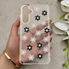 قاب گوشی Galaxy A16 سامسونگ شفاف PC CASE شفاف پشت طلق فانتزی طرح گل کد 157636