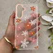 قاب گوشی Galaxy A16 سامسونگ شفاف PC CASE شفاف پشت طلق فانتزی طرح گل کد 157638