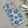 قاب گوشی Galaxy A17 سامسونگ شفاف PC CASE شفاف پشت طلق فانتزی طرح گل کد 157644